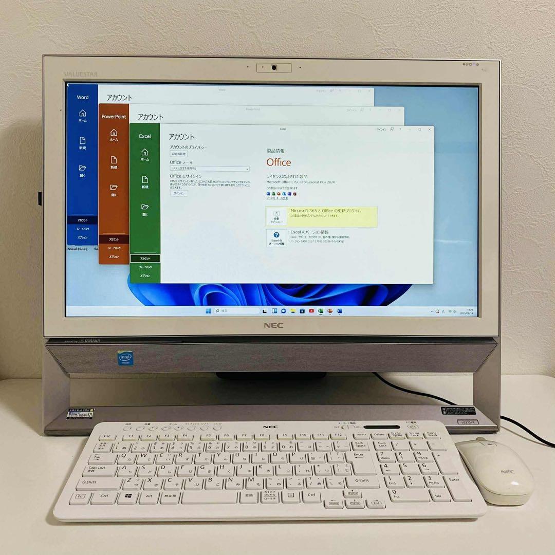 Y746 NECデスクトップSSD高速Windows11オフィス2024付き