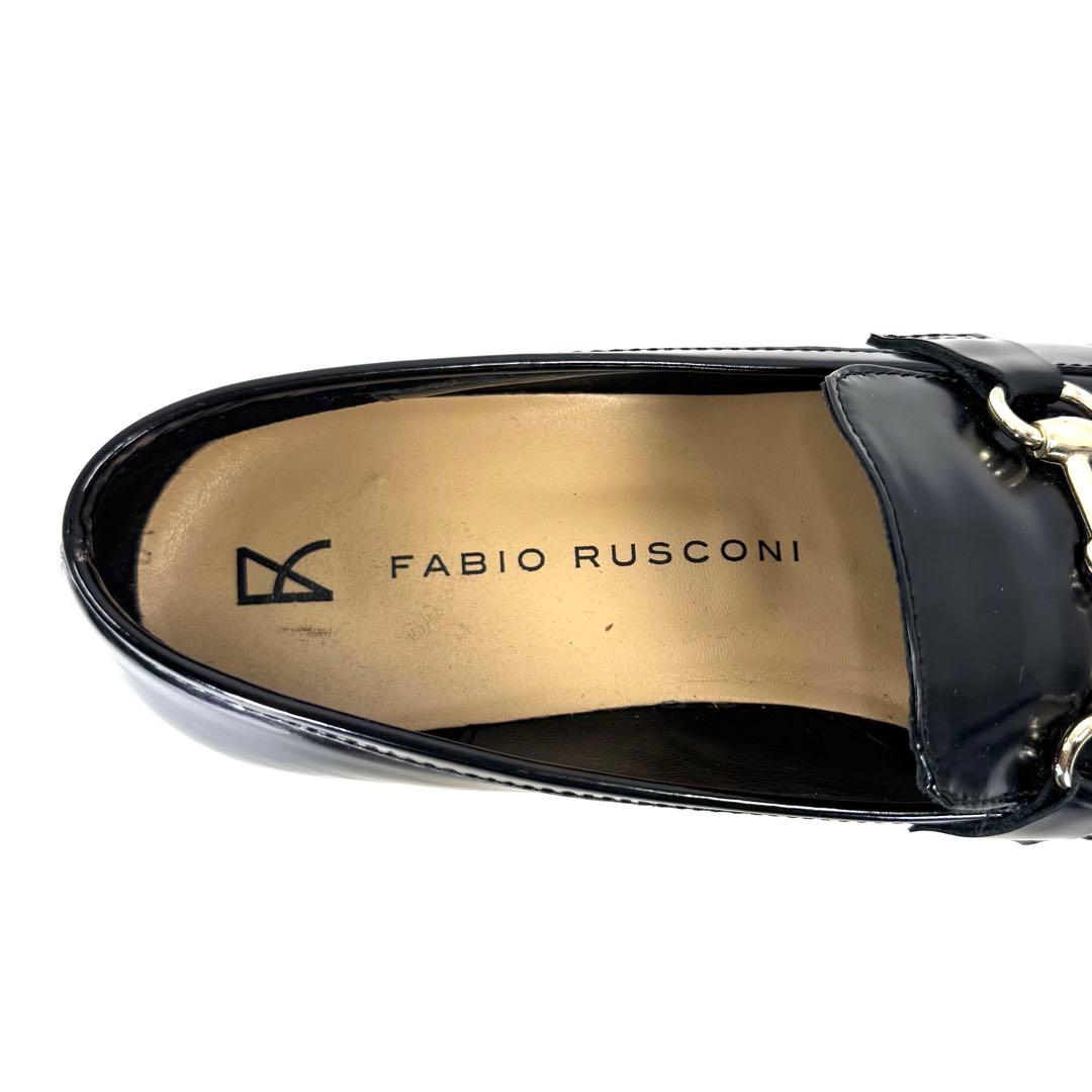 【美品級】FABIO RUSCONI ビットローファー タンクソール ブラック