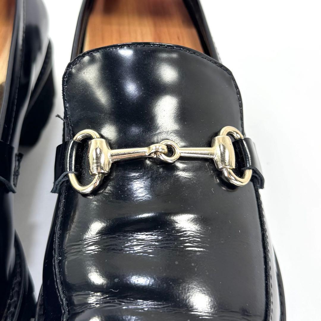 【美品級】FABIO RUSCONI ビットローファー タンクソール ブラック