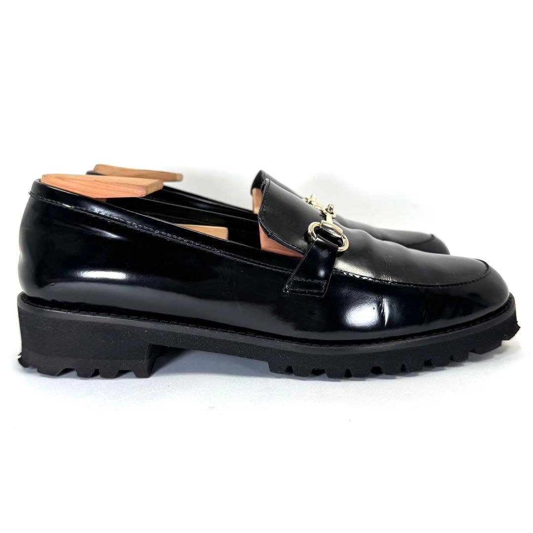 【美品級】FABIO RUSCONI ビットローファー タンクソール ブラック