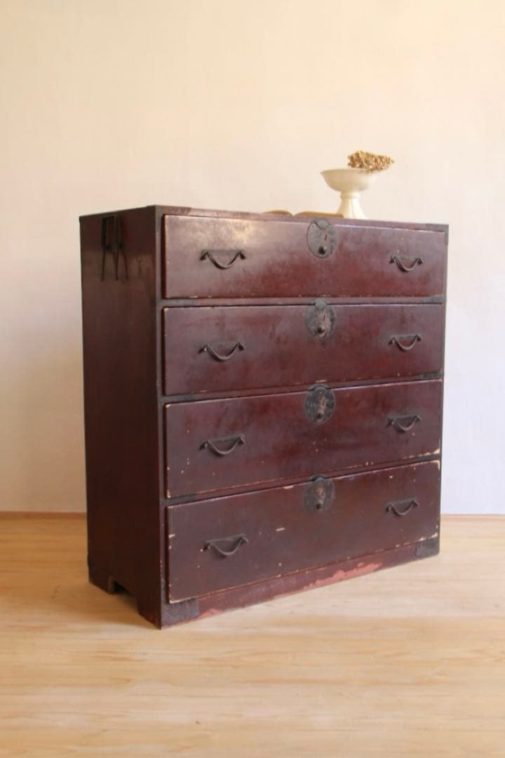 和箪笥　4段　古道具　古家具　ビンテージ　アンティーク　レトロ