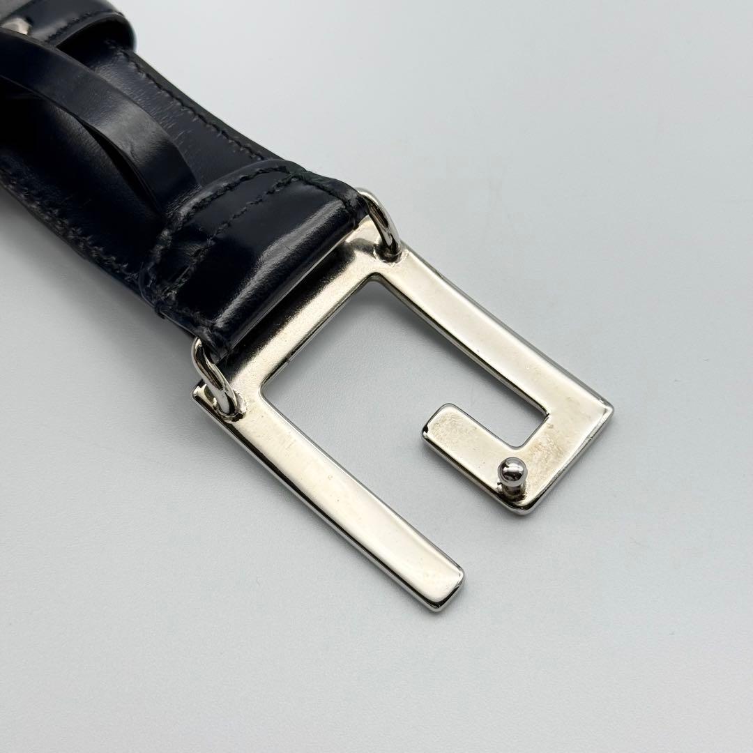 ✨良品✨グッチ ベルト Gバックル シルバー金具 レザー レディース ビジネス