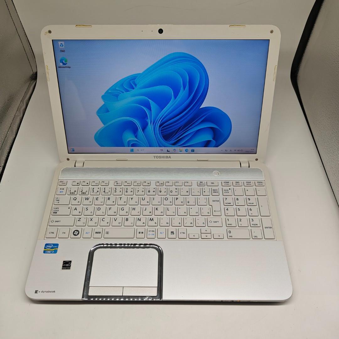 【東芝】T552 高速i7 SSD256GB 16GB ホワイト ノートPC