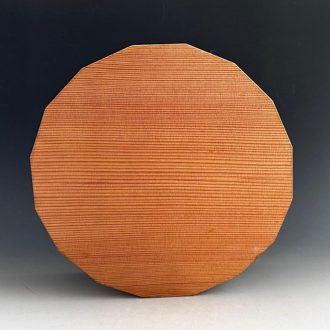 玄々斎好写 松唐草炭斗 木地折溜 立礼棚 炭取 点茶盤 茶道具 伝統工芸品