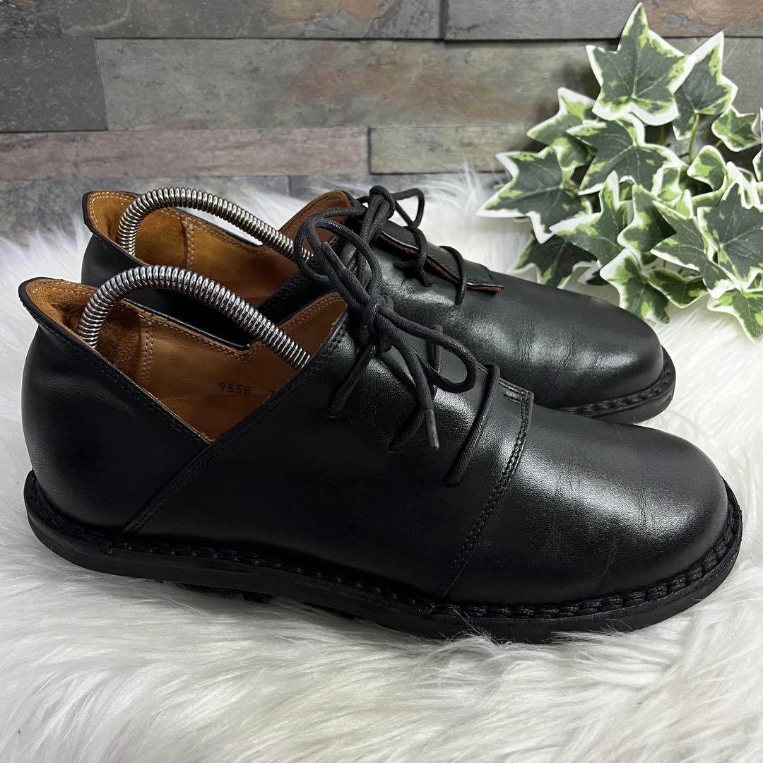 美品　トリッペン　ハーフェル レースアップシューズ　ブラック　レザー