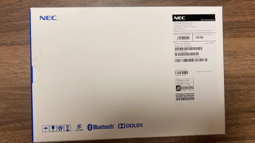 Androidタブレット本体 NEC LAVIE Tab10 PC-T1055/KAS