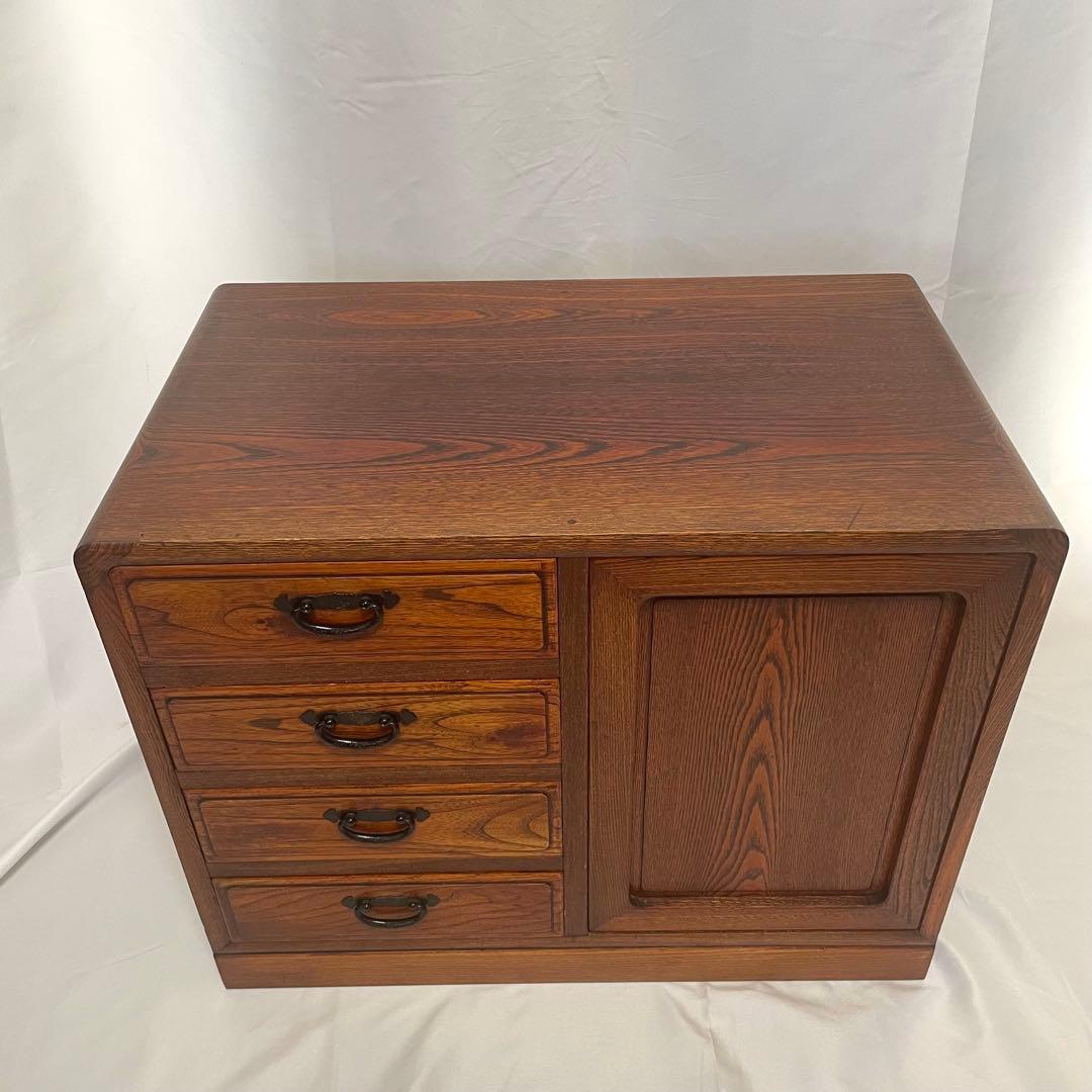 松本伝統指物工芸家具 テレビ台 開戸 拭うるし・ぬり　レトロ　松本伝統家具