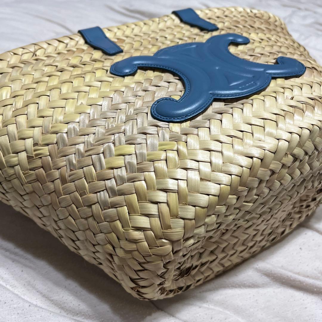 セリーヌかごトートバッグ エンボスロゴ付き