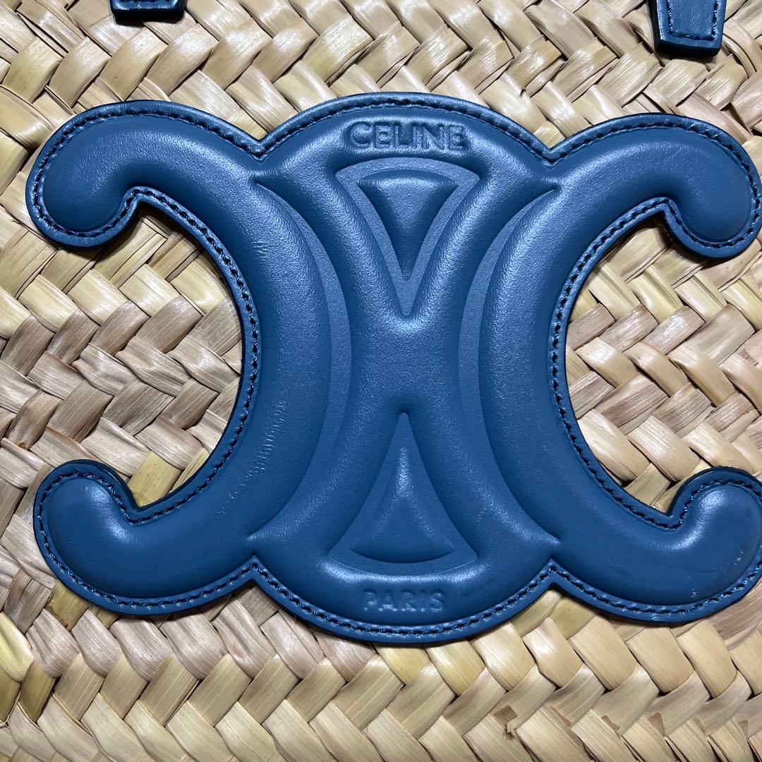 セリーヌかごトートバッグ エンボスロゴ付き