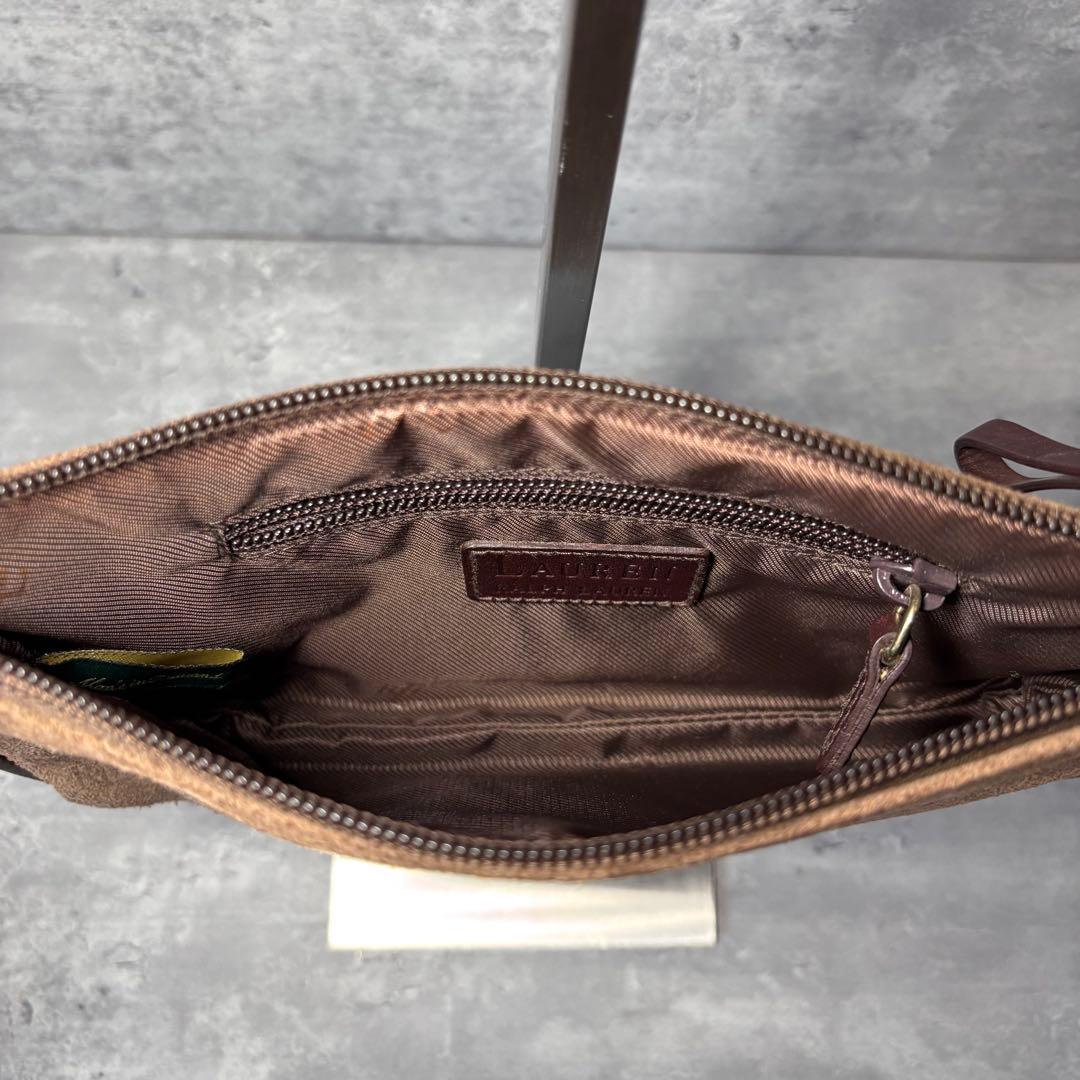 【希少】ローレン ラルフローレン　レザー　ショルダーバッグ　LR総柄　ワンショル