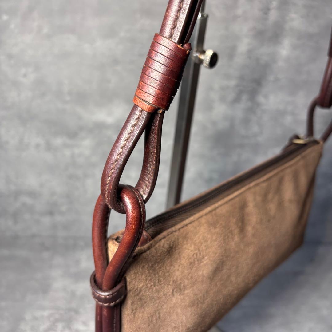 【希少】ローレン ラルフローレン　レザー　ショルダーバッグ　LR総柄　ワンショル