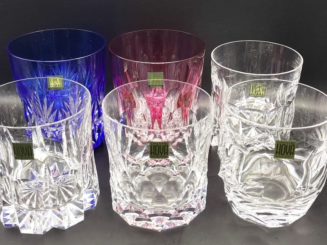 希少☆佐々文夫 HOYA ホヤクリスタル ロックグラス（切子、江戸切子、薩摩切子