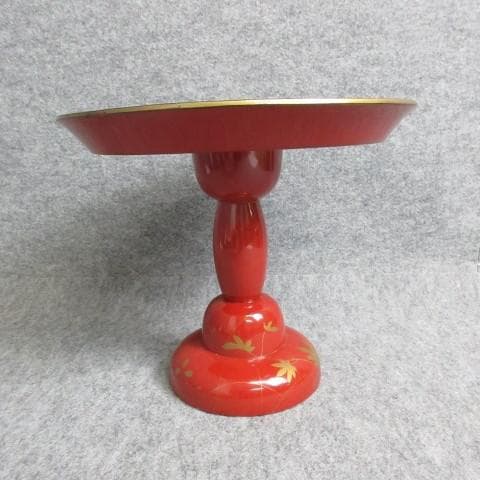 朱塗蒔絵秋草文高月 [B28126]