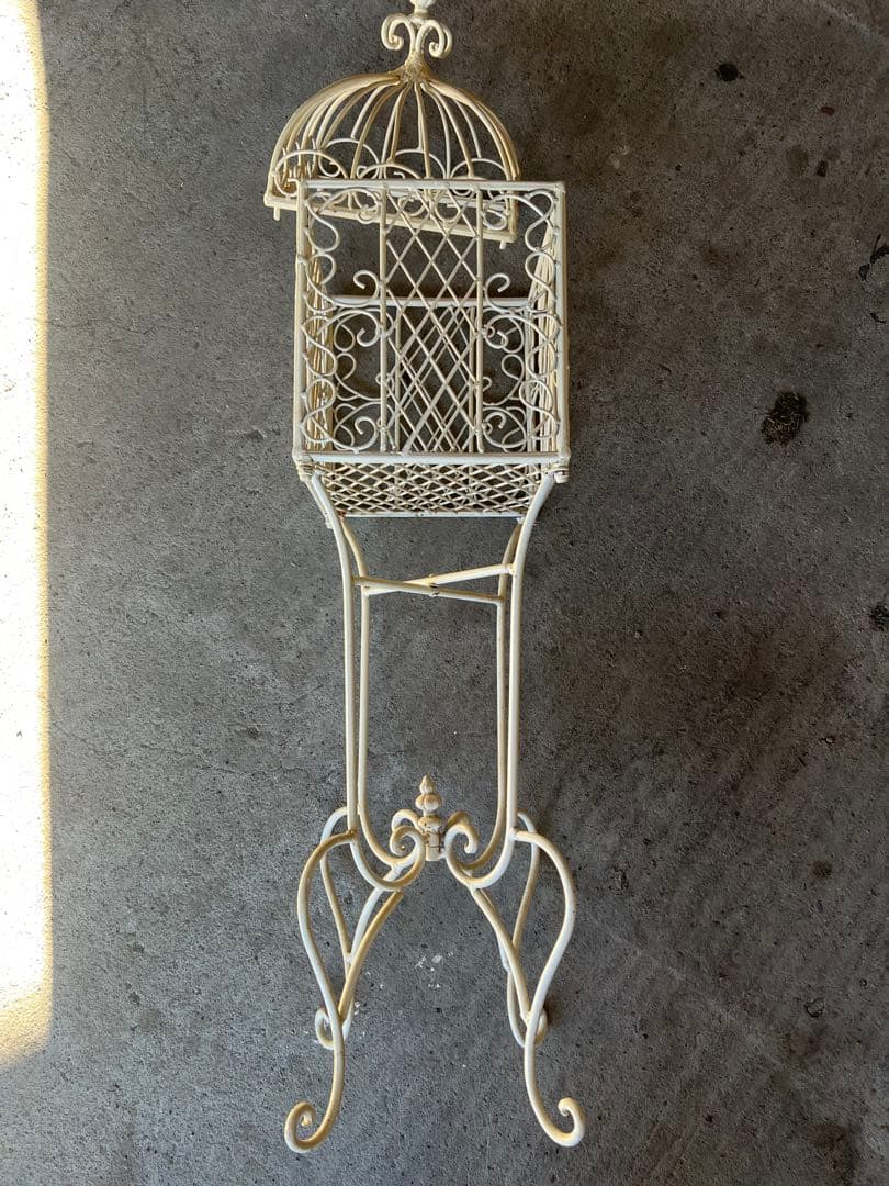 ま*こ様 アンティークショップ購入　ガーデニング スタンド 鳥かご インテリア