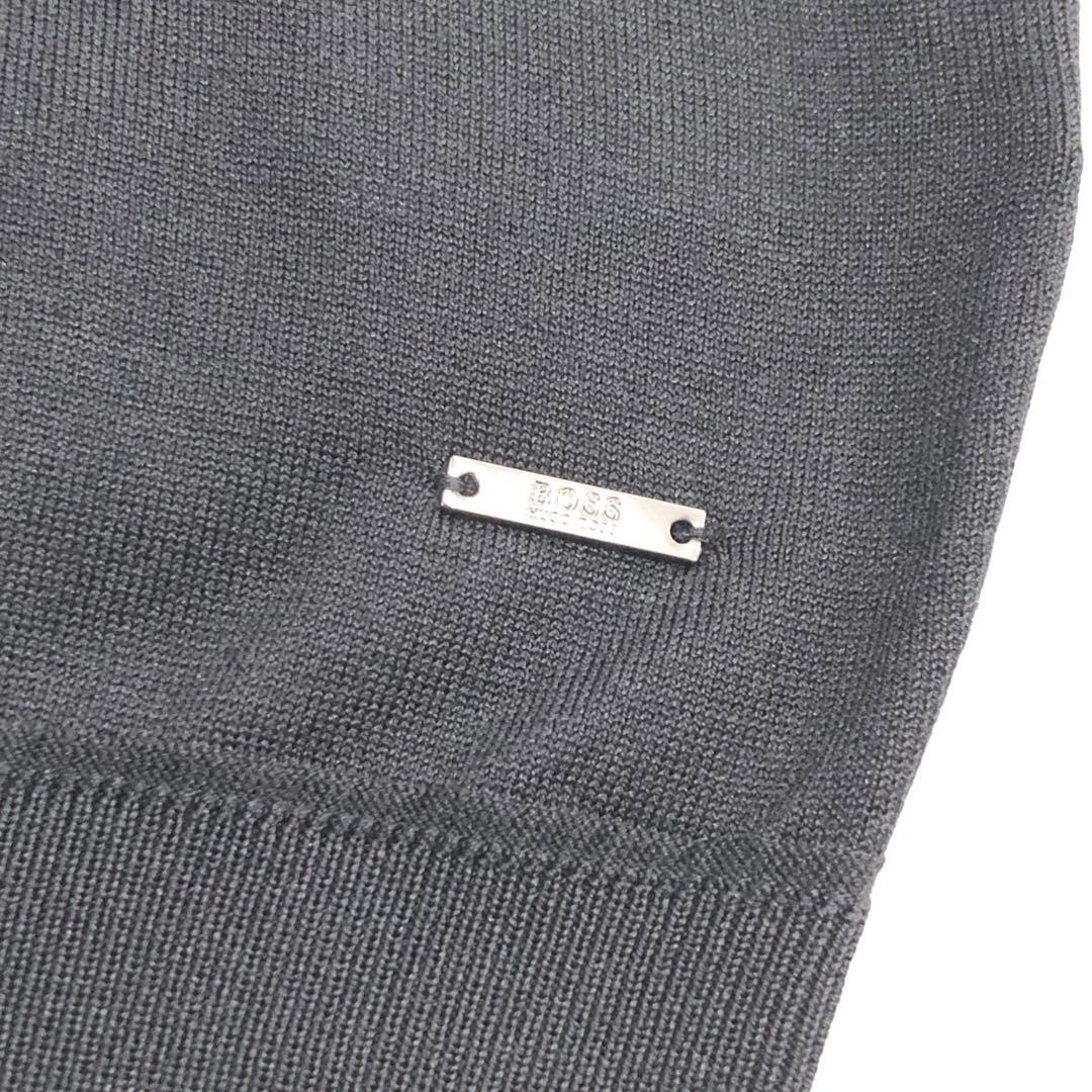 【最高級シルク100%】ヒューゴボス テーラード ニット セーター バイカラーL