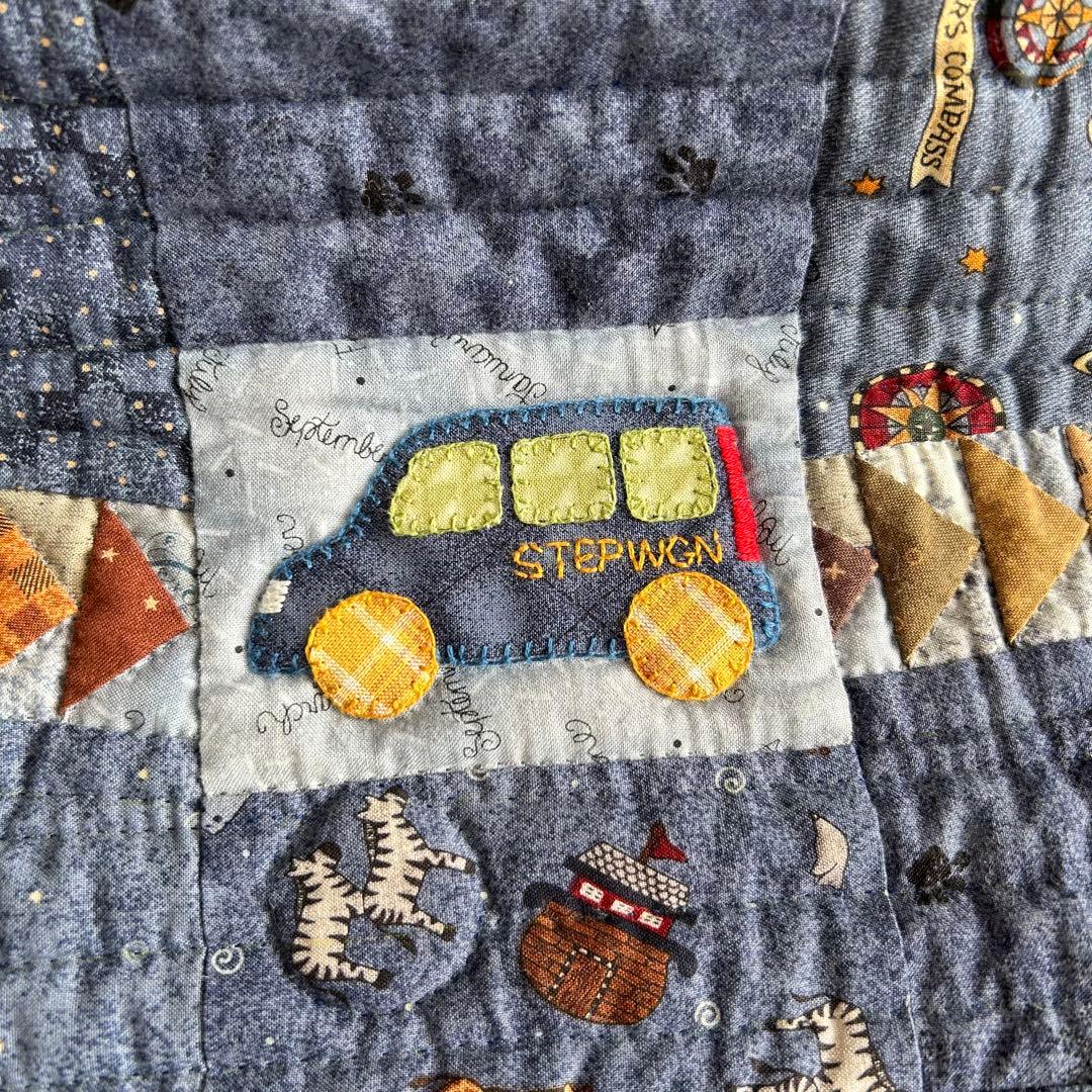 ハンドメイド パッチワーク フェザースター タペストリー兼ベットカバー