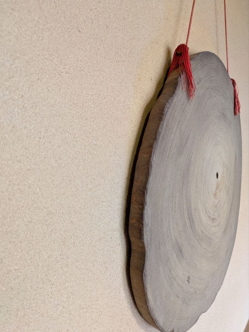 桐製　壁掛け　壁飾り　輪切り　年輪　床の間　玄関