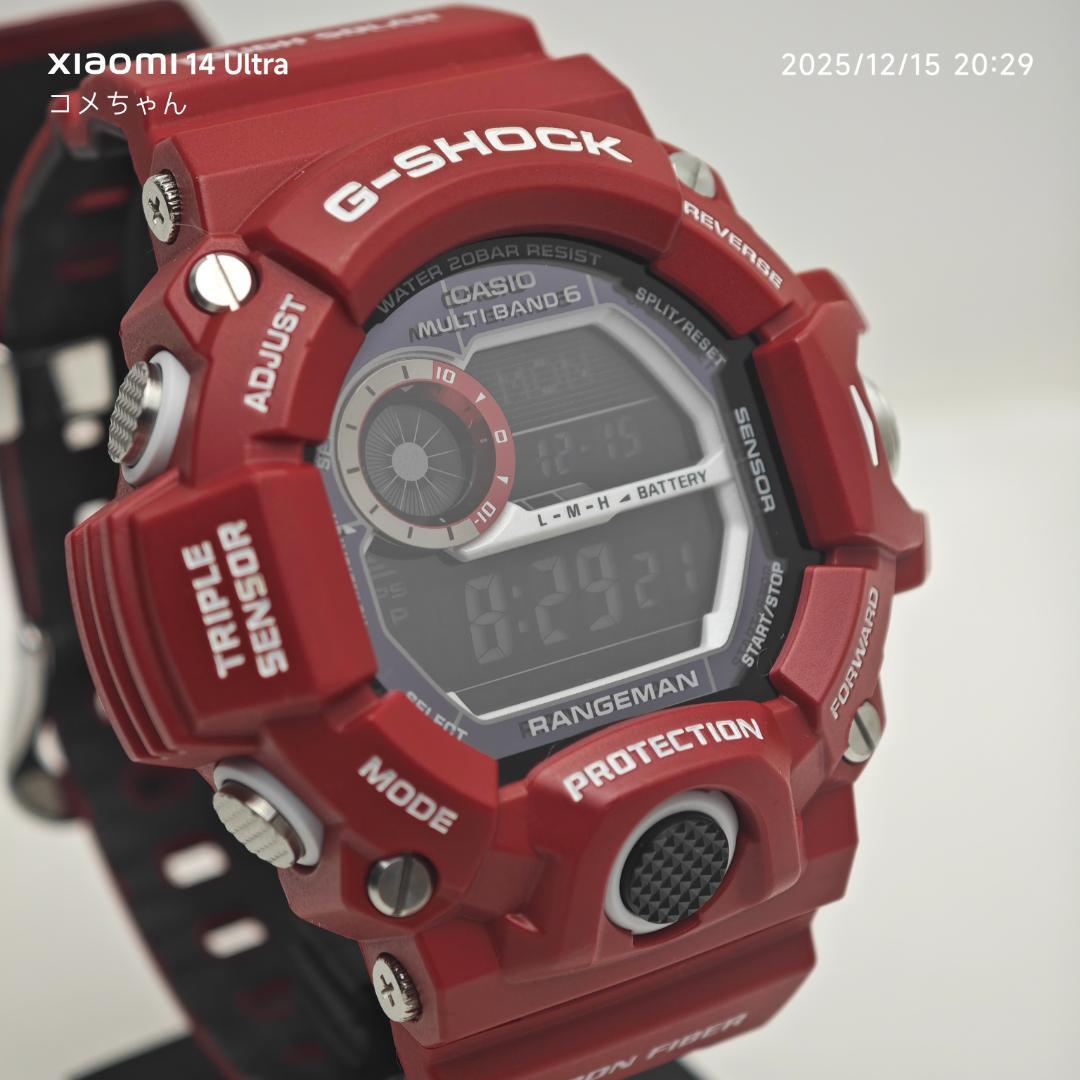 【希少・美品】カシオG-SHOCK　GW-9400RDJ-4JFレスキューレッド