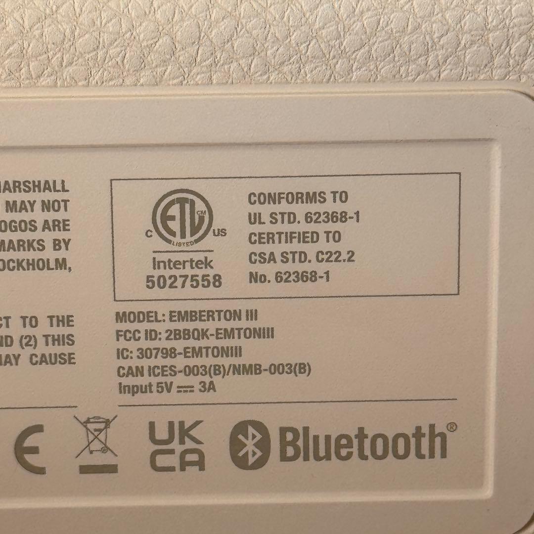 Marshall Emberton III Bluetoothスピーカー 美品