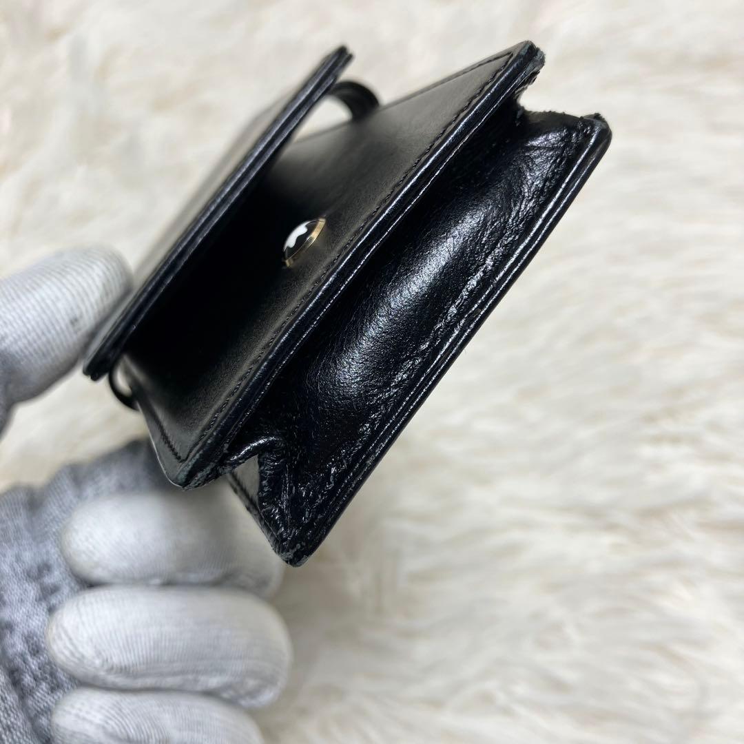 【良品】 モンブラン ペンケース 3本用 レザー ブラック