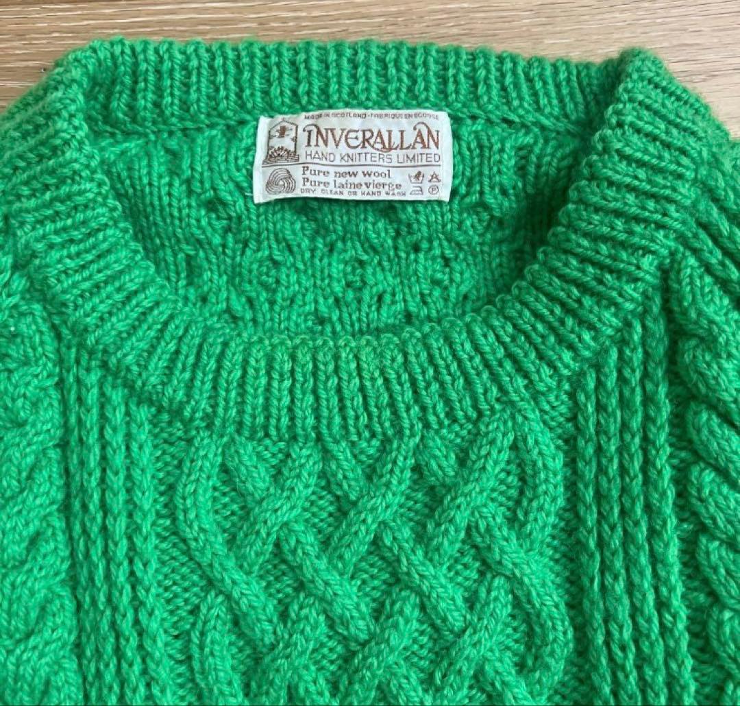 インバーアランINVERALLAN 1A茶タグクルーネックニットセーター