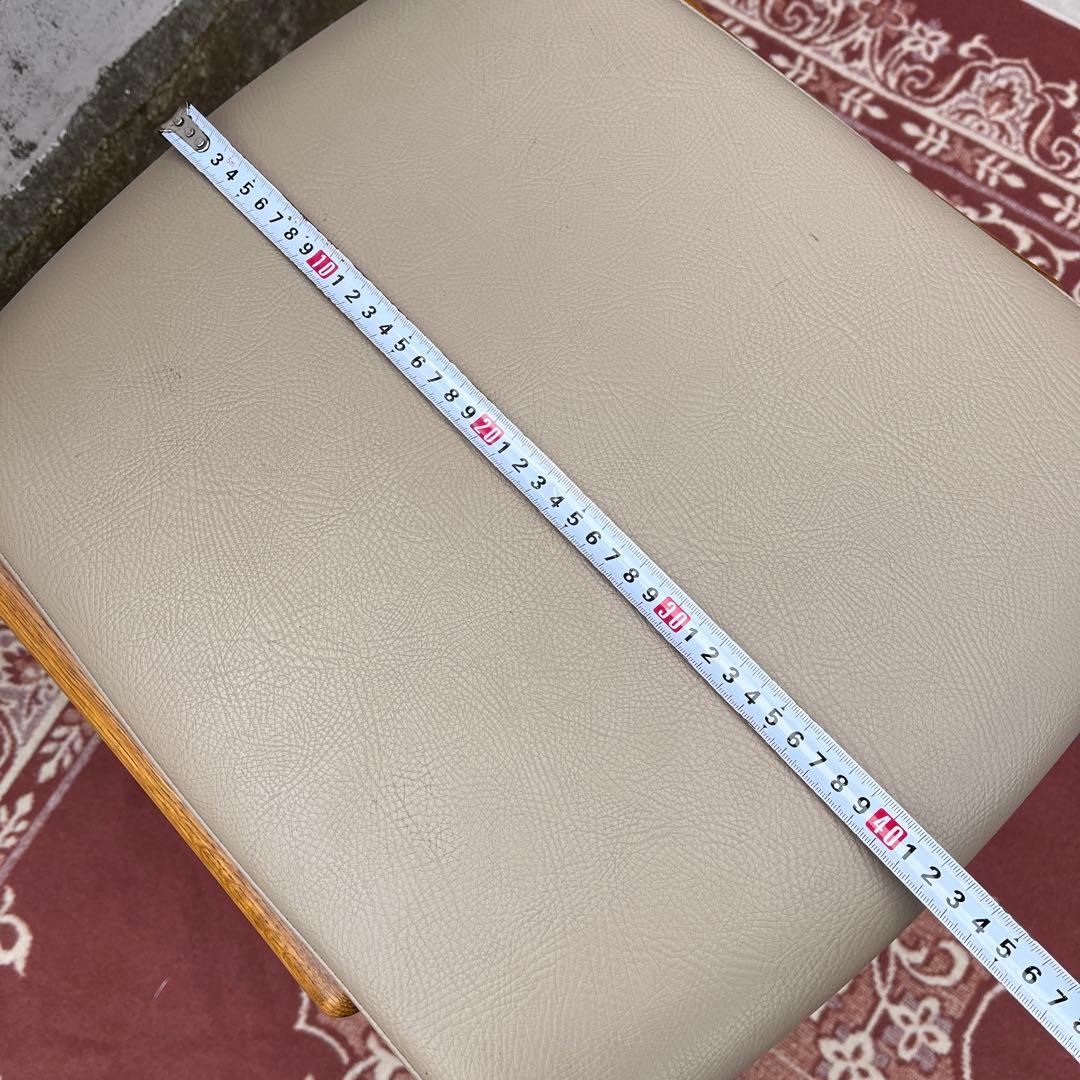 浜本工芸 ◾️木製オーク材フレーム×本革レザー座面 キャスター付き デスクチェア