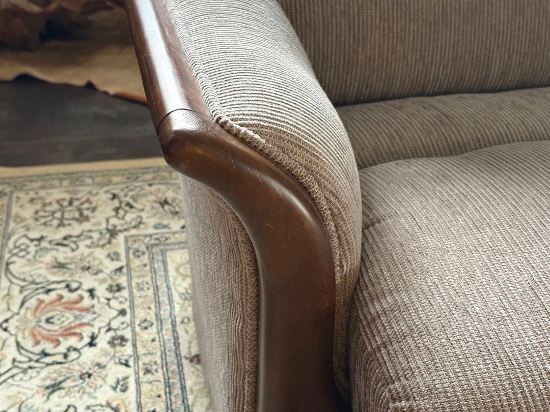 ② 希少　グレーファブリック　セパレートソファ　ビンテージソファ　nZ