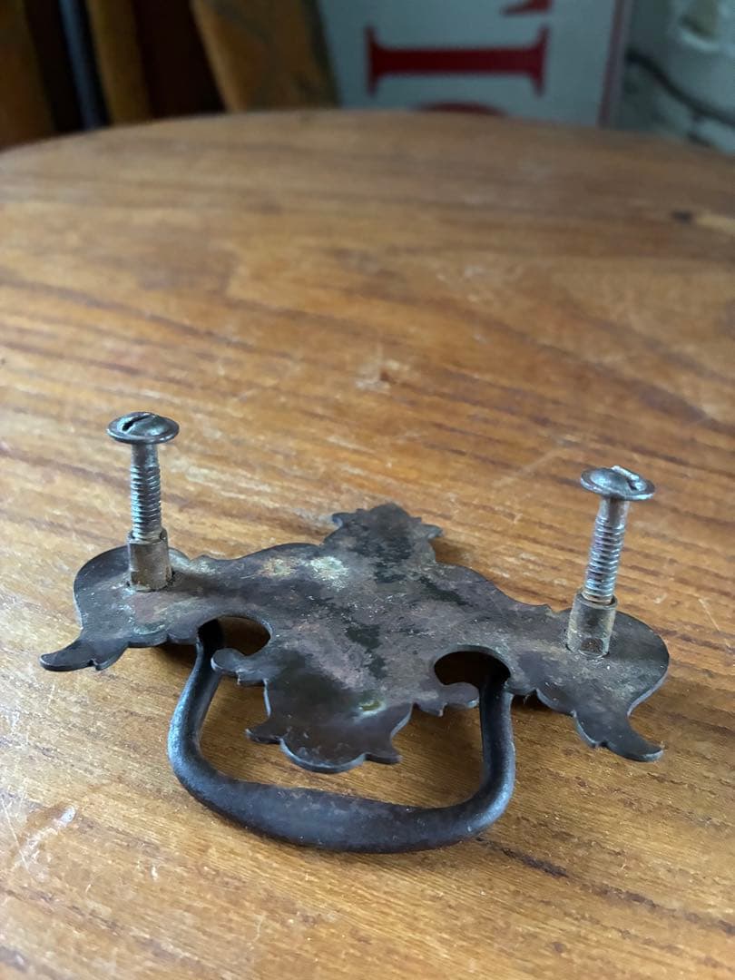 青柳アンティーク　アイアン　引き出し　取っ手　ノブ　持ち手　金具　留め具