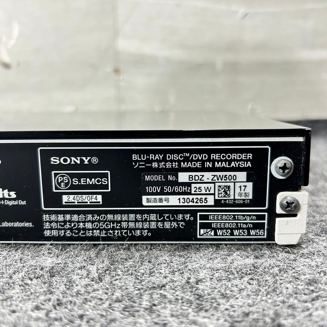 SONY ブルーレイレコーダー 2番組同時録画 BDZ-ZW500 d5194