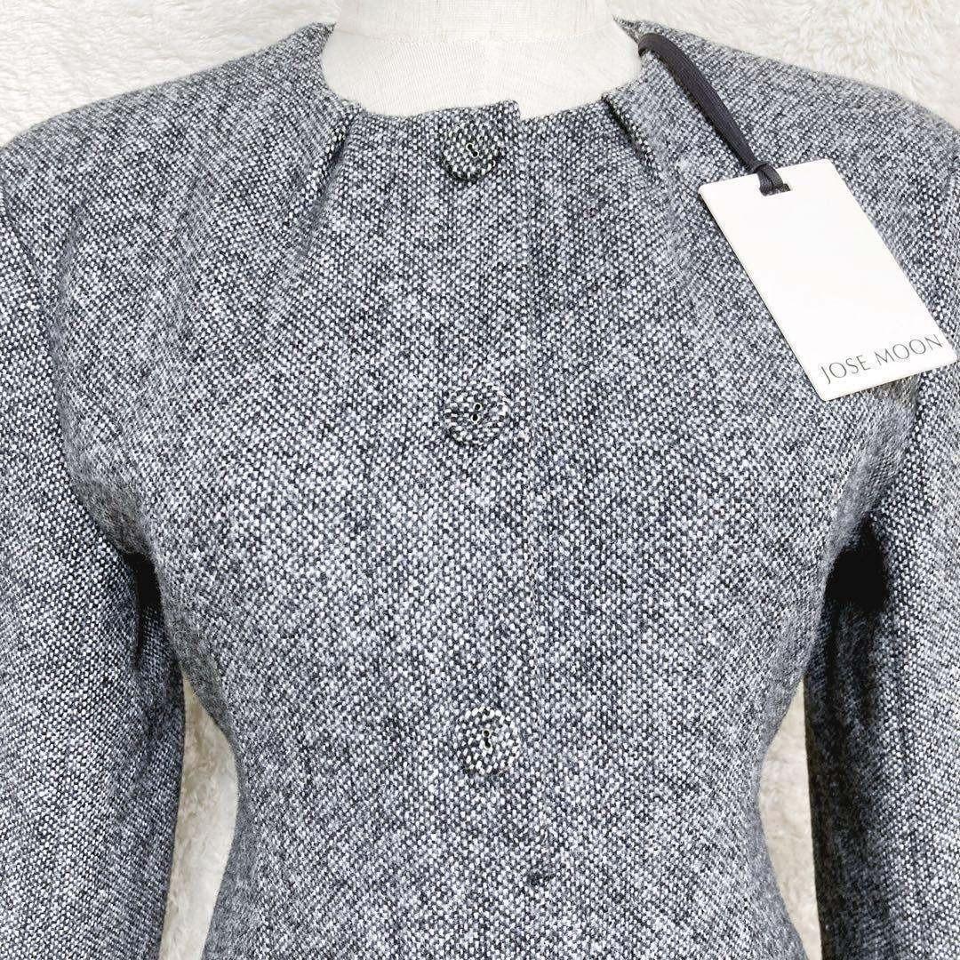 JOSEMOON CLASSIC TWEED MINI DRESS 36 グレー