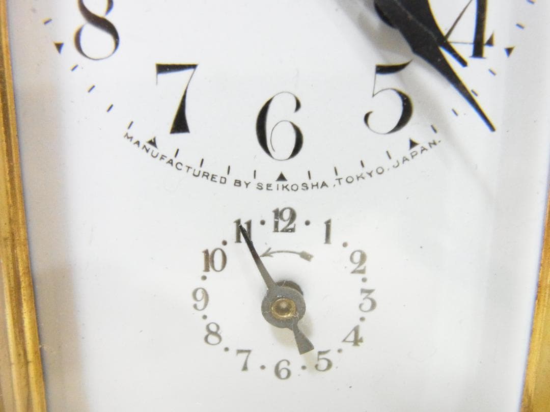 精工舎　機械式置時計　呼鈴付目覚　大正時代　稼働品