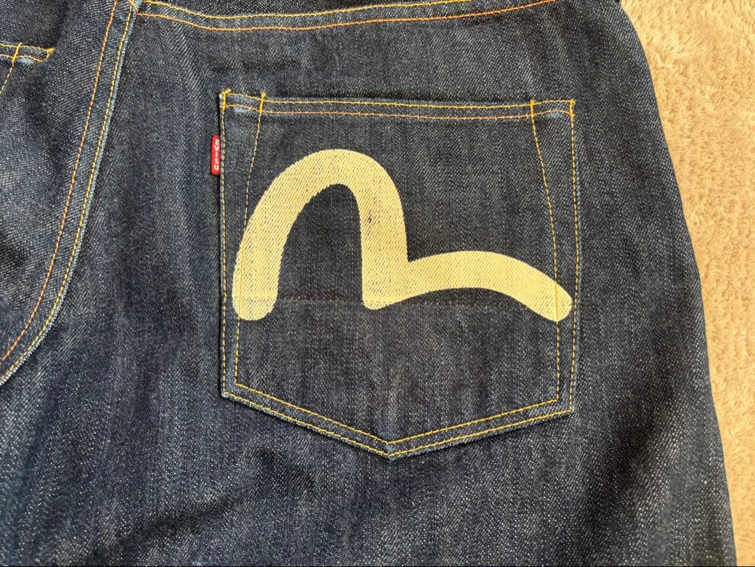 【超美品 レア】正規品 EVISU デニムNO.2 2000 日本製 白ペイント