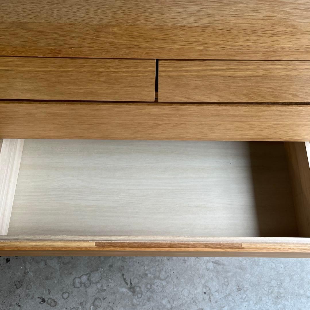 美品★無印 木製チェスト４段　オーク材