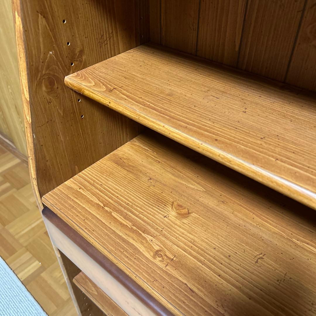 Teddy Land 木製 5段シェルフ　飾り棚　本棚　ラック　昭和レトロ