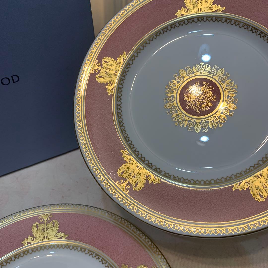 希少　未使用　ウェッジウッド コロンビア　パウダー　ピンク　17.5cmプレート