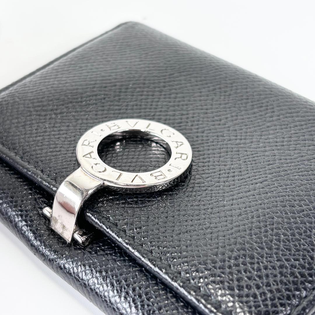 【美品】ブルガリ　カードケース　名刺入れ　レザー　ビーゼロワン　ブランド　リング