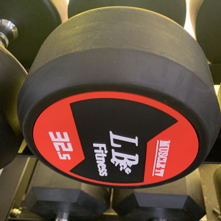 ラバーラウンドダンベル　2.5kg から25kg  6セット