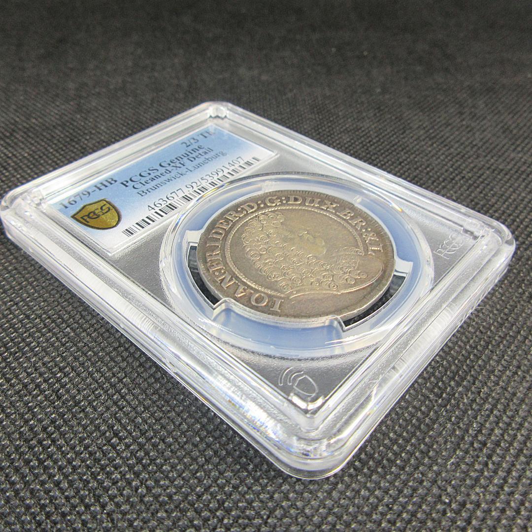 1679 ドイツ 2/3 ターラー 銀貨 PCGS ブラウンシュヴァイク 