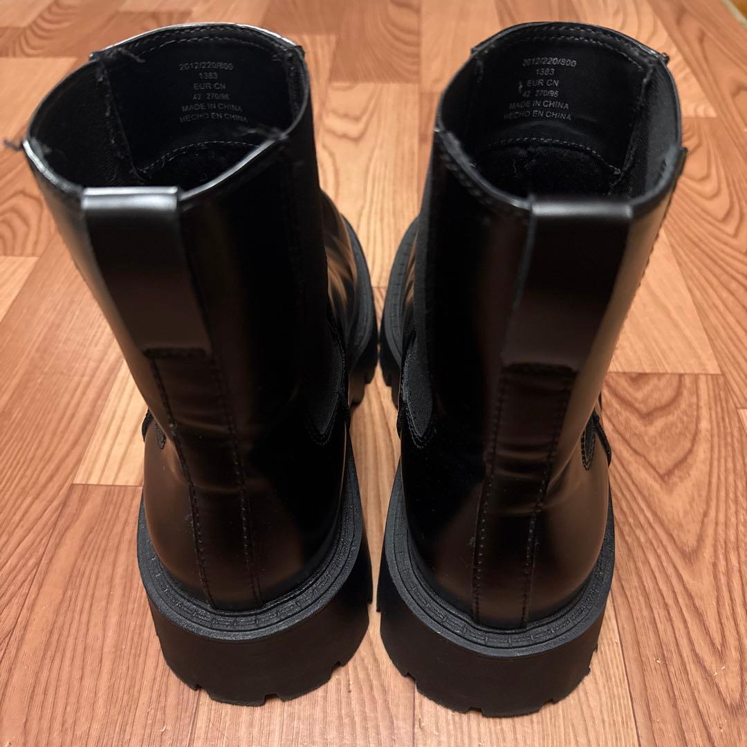 【 ZARA 】 チャンキートラックソール チェルシーブーツ （42）