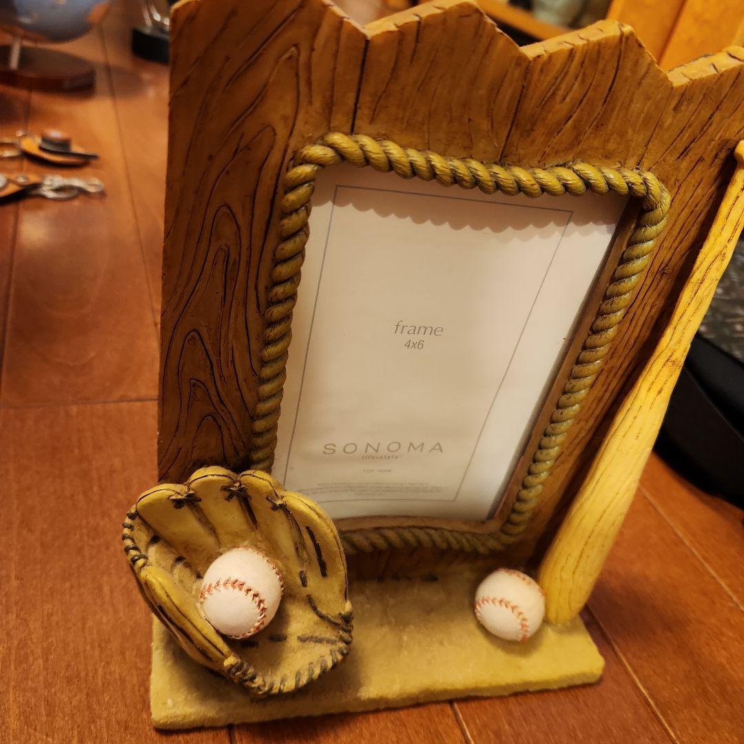 SONOMA 野球モチーフ フォトフレーム 4x6インチ