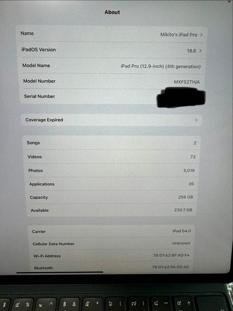 iPad Pro 12.9インチ 第4世代