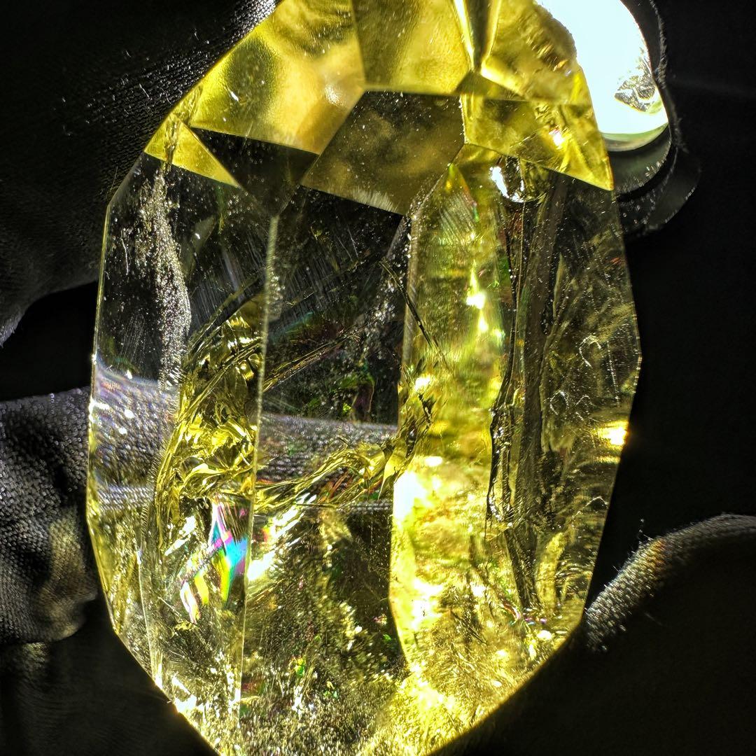 虹☆アイリスクォーツ シトリン フリーフォーム☆ブルーエンジェルラダーA1142