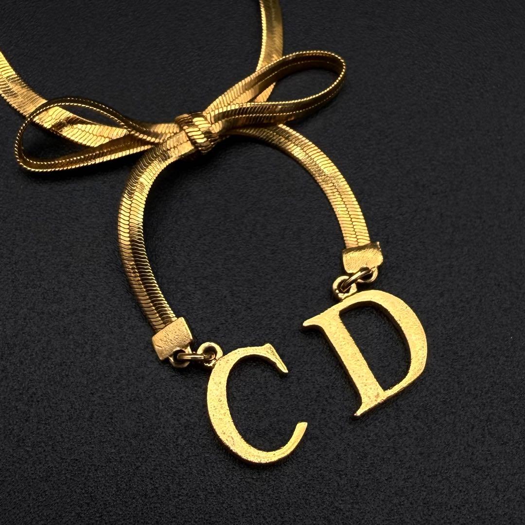 【美品】Christian Dior ディオール　リボンデザイン アンクレット