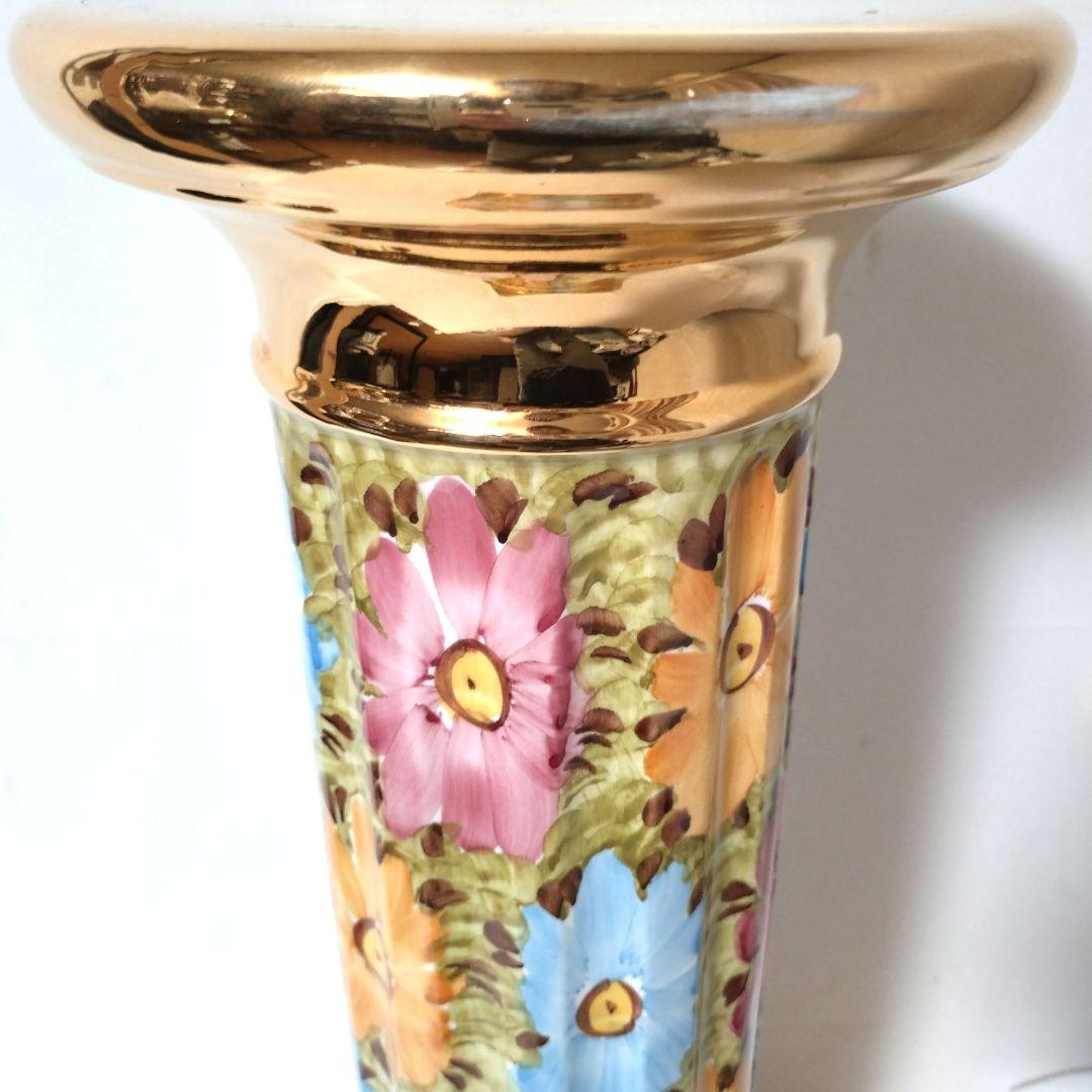 イタリア製　コラム＆ポット　ガーデニングオブジェ　フラワーベース　プランター