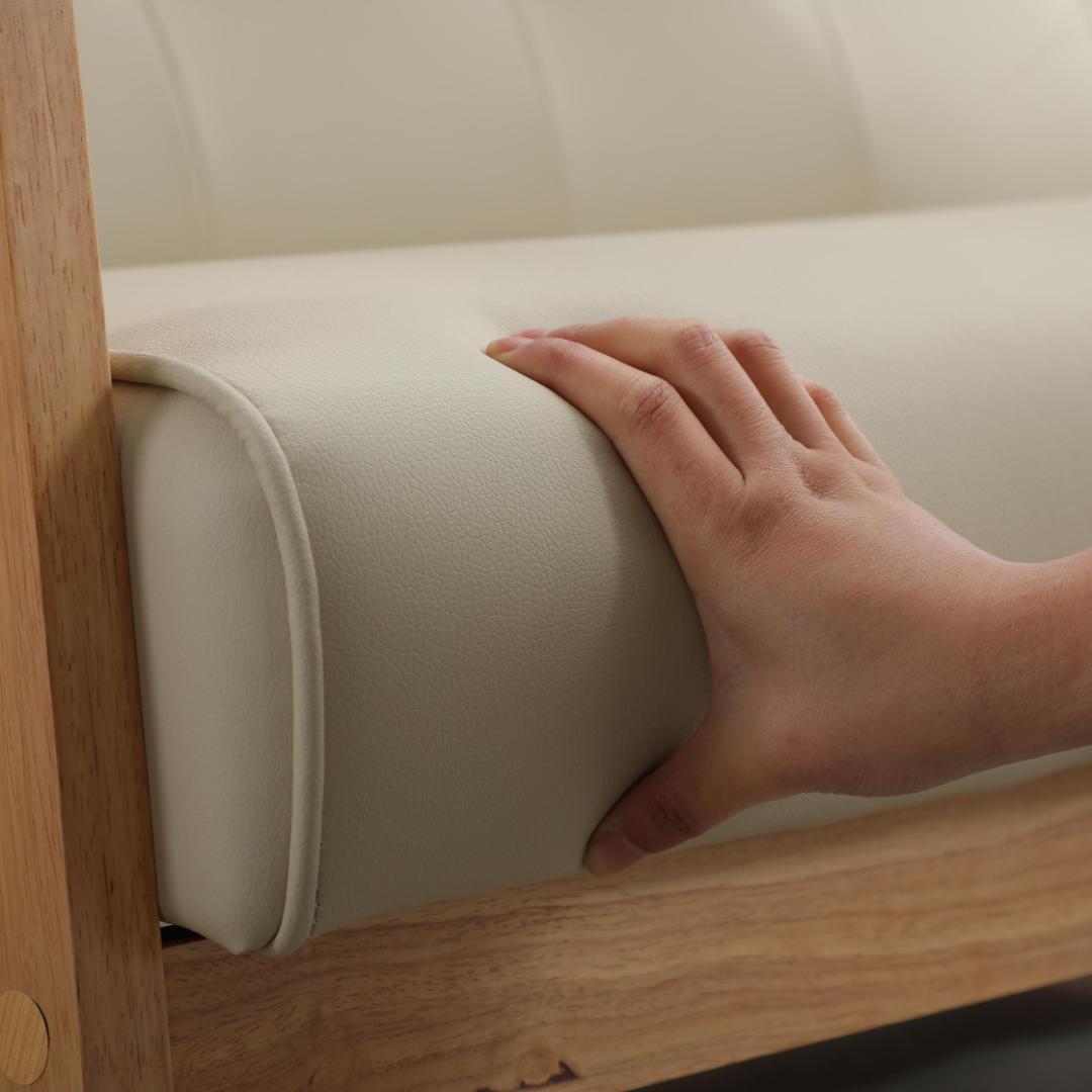 【新品】3人掛けソファ ダークブラウンPVCレザー 高級感