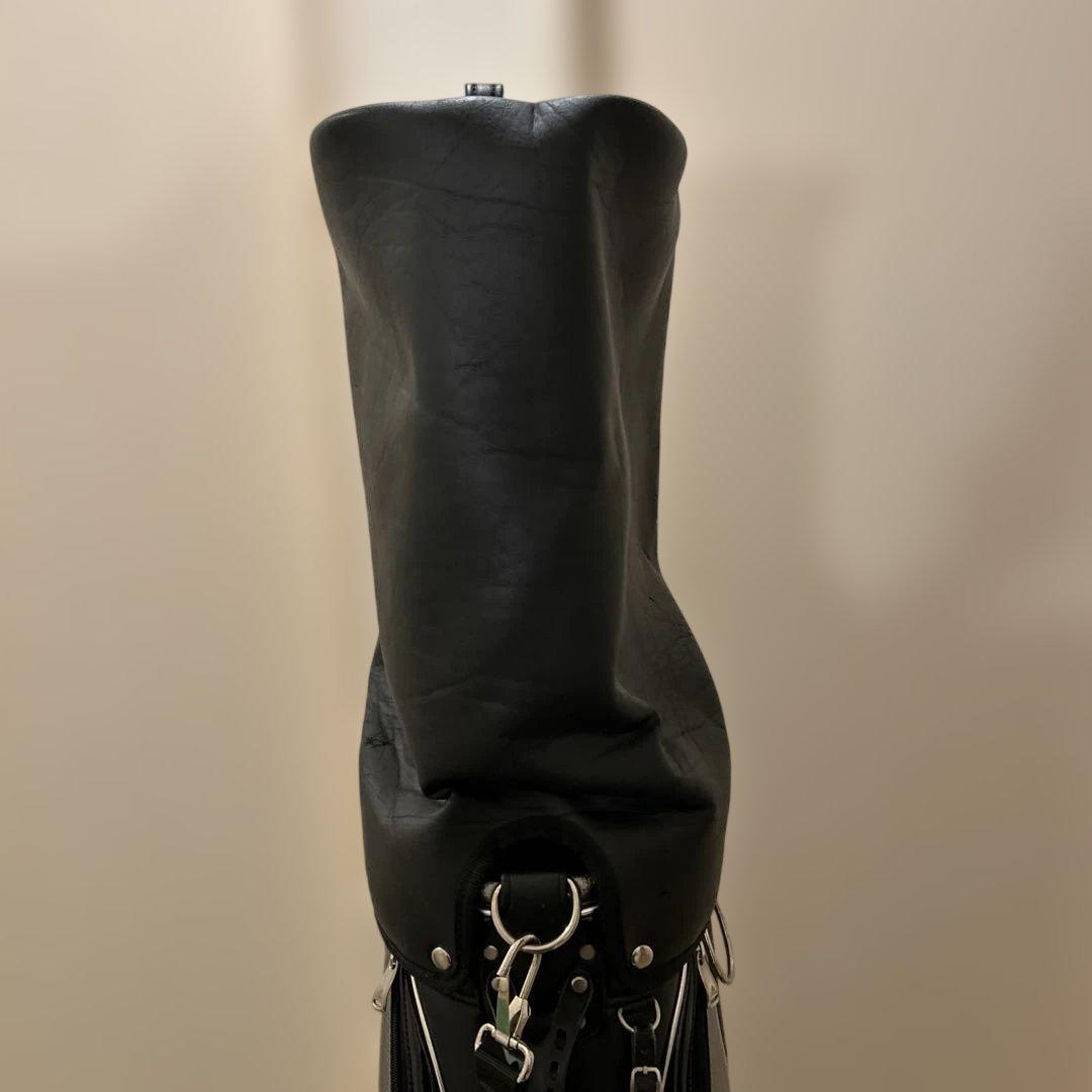 adidas キャディバッグ黒 ブラックヘッドカバー付き