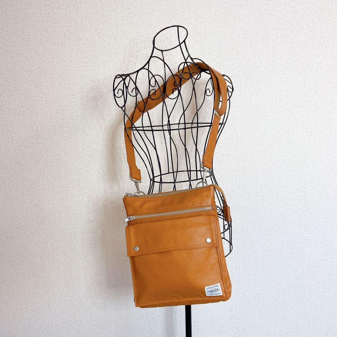 ✨️美品✨️ PORTER フリースタイル ショルダーバッグ キャメル 吉野カバン