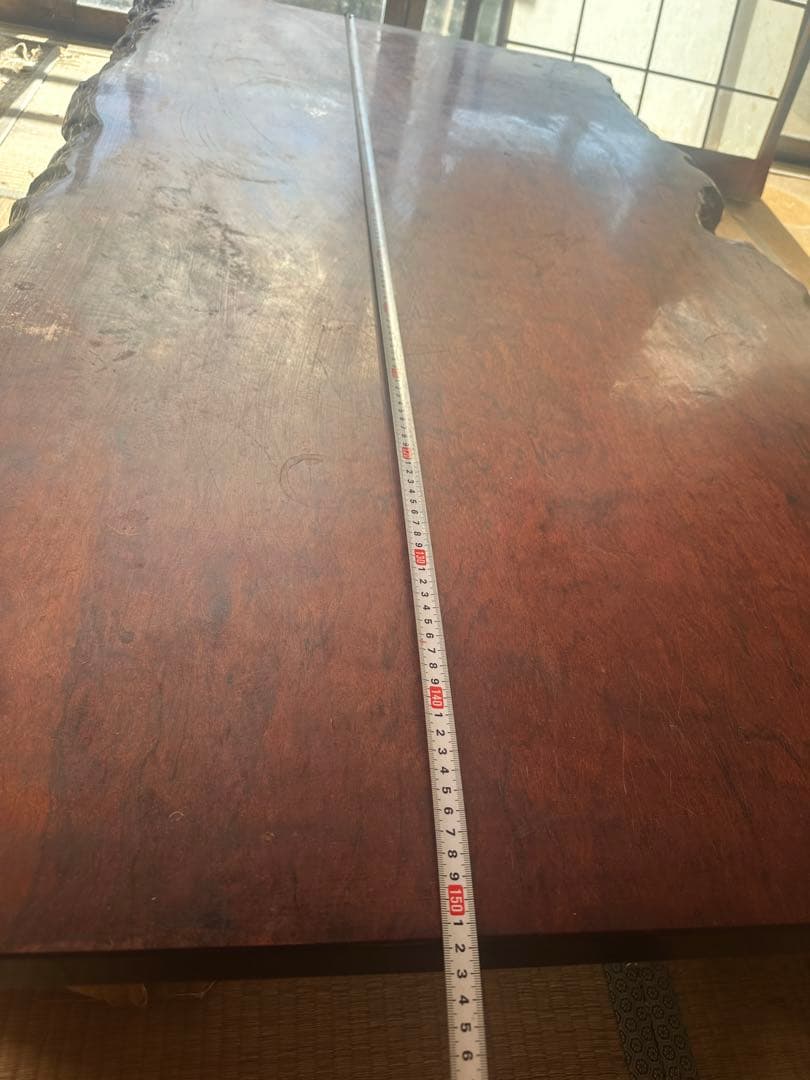 1枚板　座卓　テーブル　アンティーク　一枚板　引き取り限定です。栃木県佐野市まで