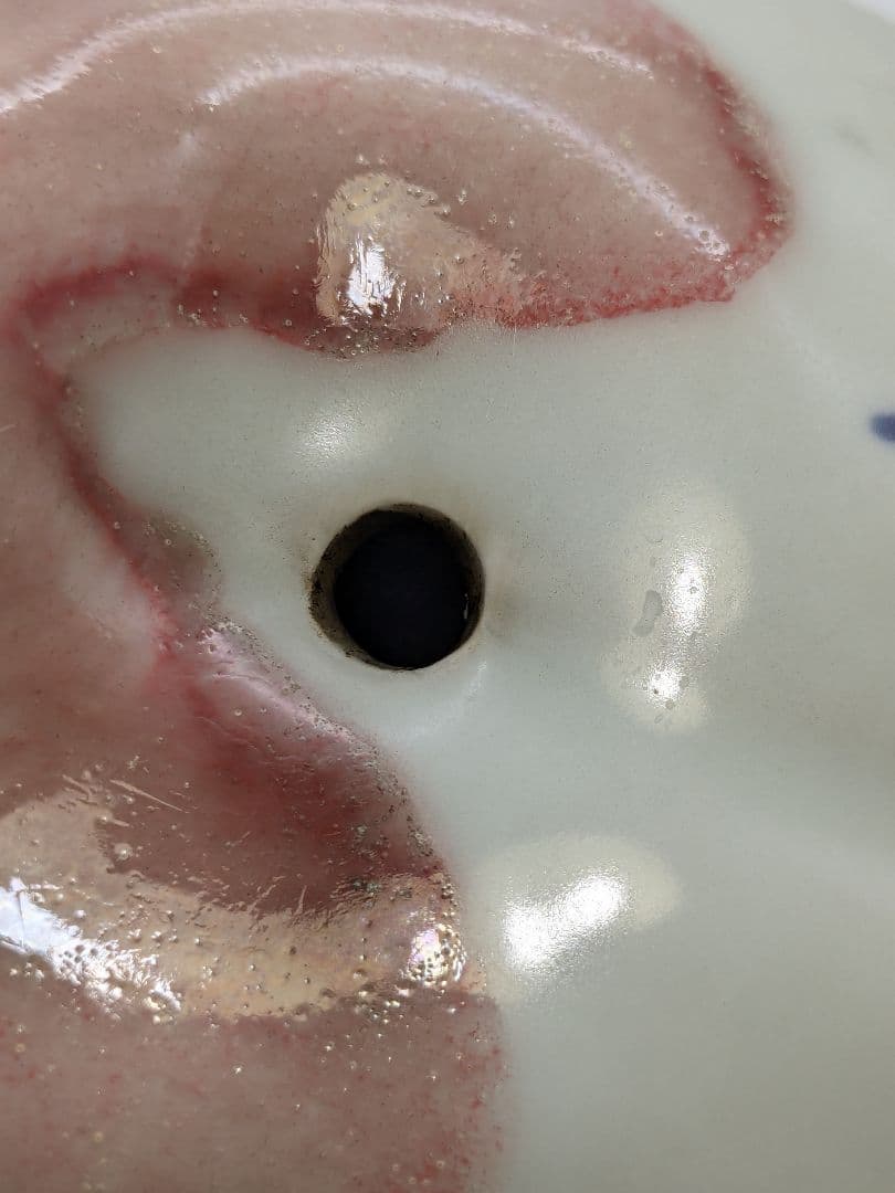 李朝 特大桃型水滴 辰砂青華彩 高麗白磁 染付 李氏朝鮮 書道具 水差 水注