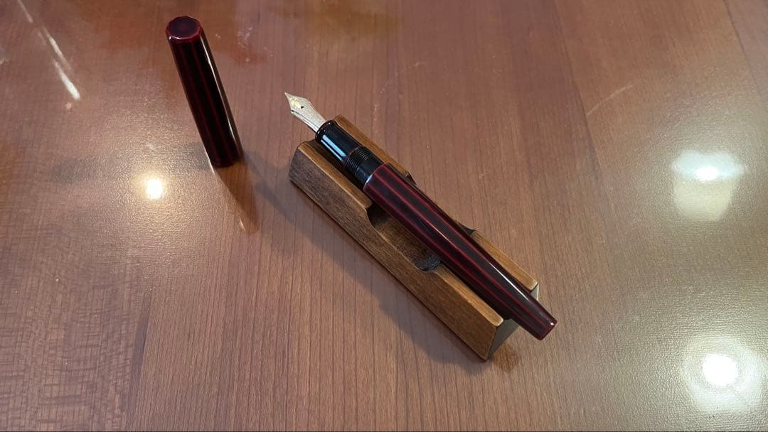 中屋万年筆 十角 中軟 ピンクゴールドトリム